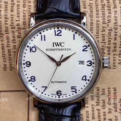 Copy IWC Portofino SS Arabic Markers Men Watches - Asia Grade